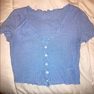 Blue Crop top